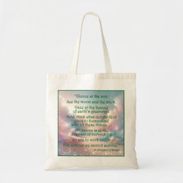 St. Hildegard of Bingen Quote Tote Bag Tygkasse