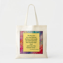 St. Hildegard of Bingen Quote Tote Bag Tygkasse