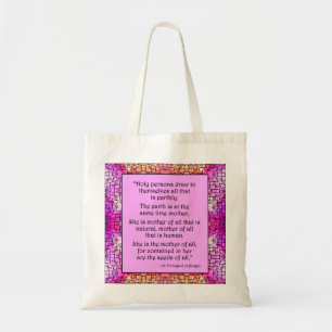 St. Hildegard of Bingen Quote Tote Bag Tygkasse