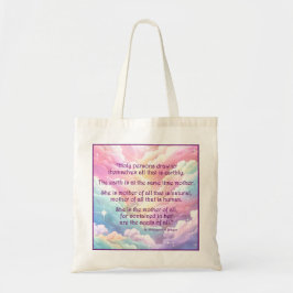 St. Hildegard of Bingen Quote Tote Bag Tygkasse