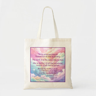 St. Hildegard of Bingen Quote Tote Bag Tygkasse