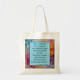 St. Hildegard of Bingen Quote Tote Bag Tygkasse
