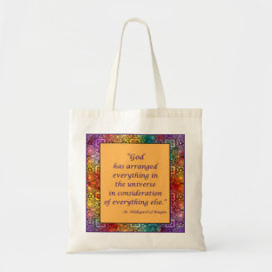 St. Hildegard of Bingen Quote Tote Tygkasse