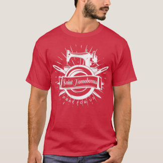 St Homobonus Patron Sewing Tailors Verktyg katolik T Shirt