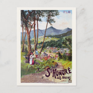 St Honoré les Bains Vintage affisch 1897 Vykort