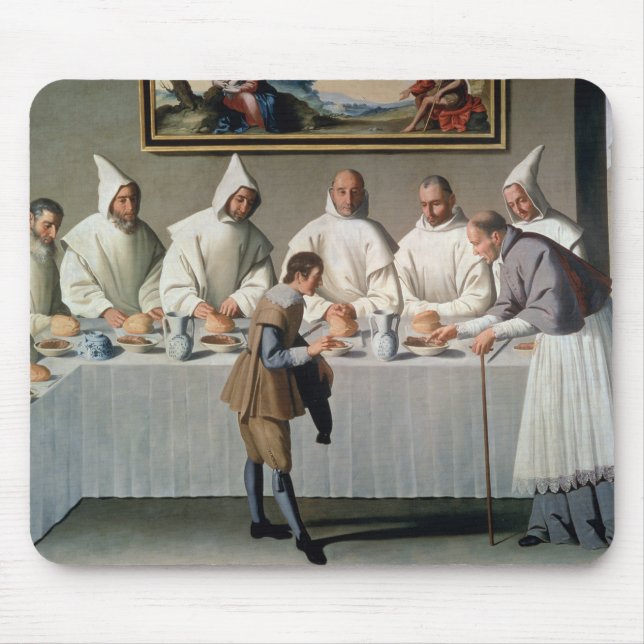 St. Hugh av Cluny (1024-1109) i refectoryen av Musmatta (Framsidan)