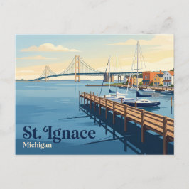 St. Ignace USA Vykort