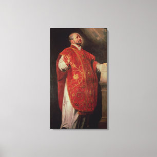 St Ignatius av den Loyola grundaren av jesuitsna Canvastryck