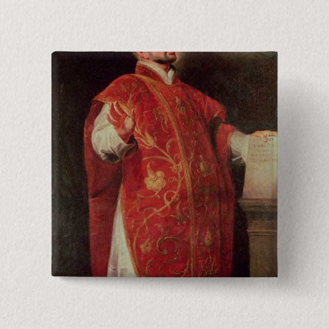 St Ignatius av den Loyola grundaren av jesuitsna Knapp (Framsida)