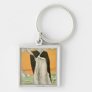 St Ignatius av Loyola Fyrkantig Silverfärgad Nyckelring