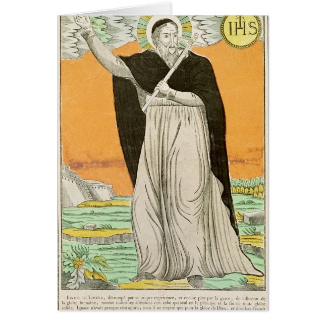 St Ignatius av Loyola Hälsningskort (Framsidan)