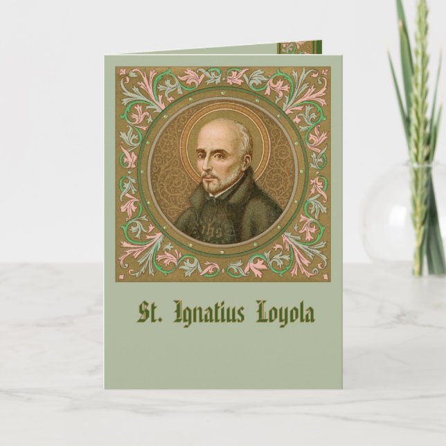 St. Ignatius Loyola (BK 050) Blank Hälsning/Note Kort (Framsida)