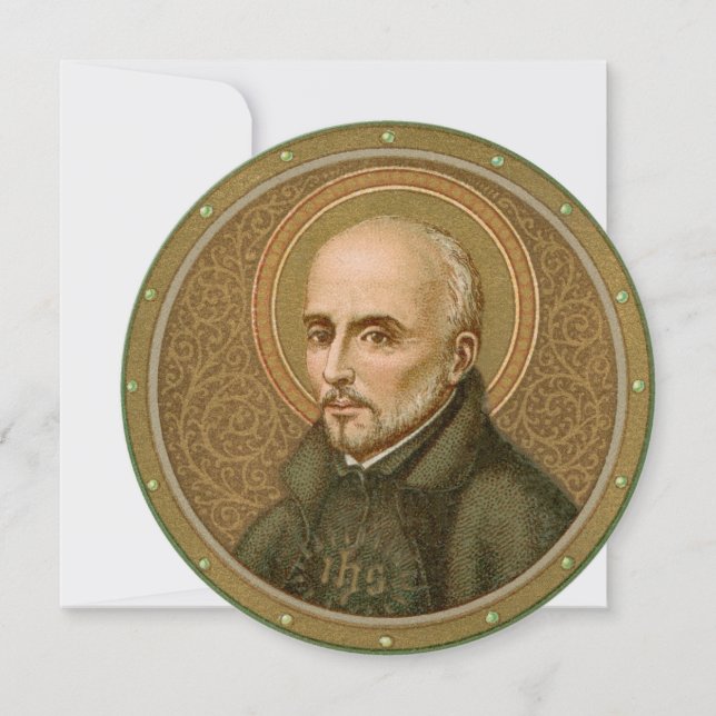 St. Ignatius Loyola (BK 050) Blank Round Hälsning (Framsida)