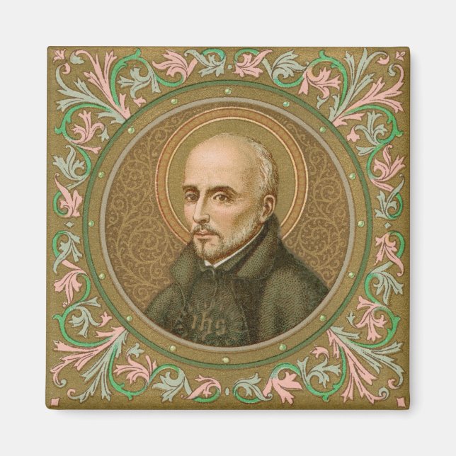 St. Ignatius Loyola (BK 050) Square Magnet (Framsidan)