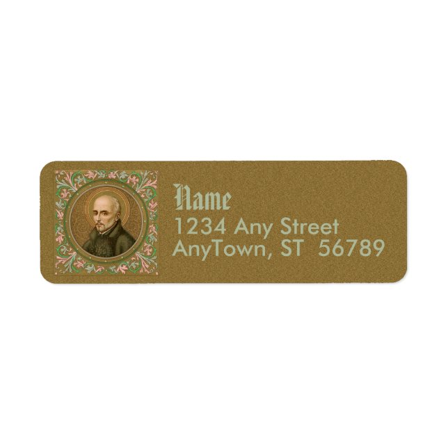 St. Ignatius Loyola (BK 050) (Stil 2) Returadress Etikett (Framsidan)