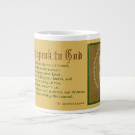 St Ignatius Loyola (JM 27; citat) Giant Coffee Mug Jumbo Mugg