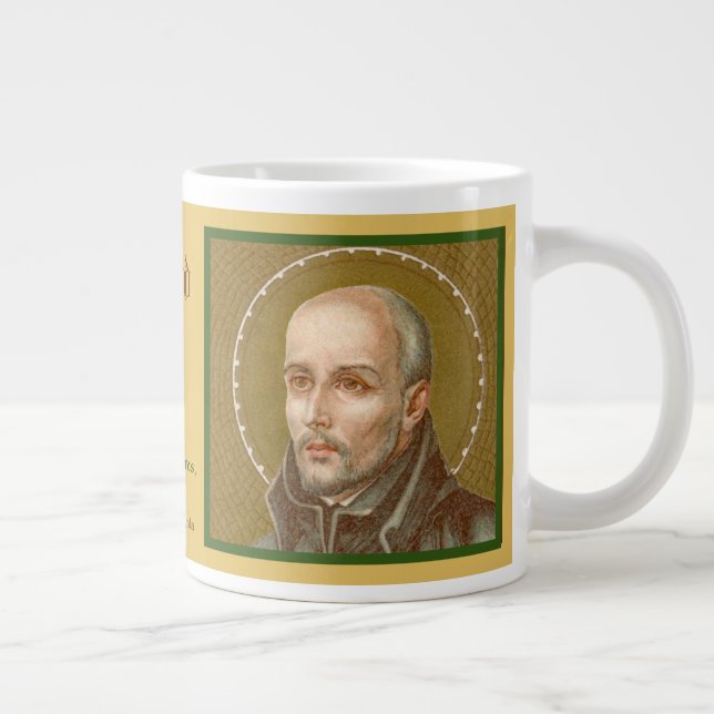 St Ignatius Loyola (JM 27; citat) Giant Coffee Mug Jumbo Mugg (Höger)
