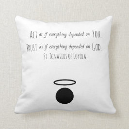 St Ignatius of Loyola Quote Dekorativ kudde