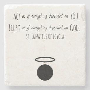 St Ignatius of Loyola Quote Stone Underlägg