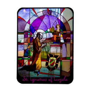 St. Ignatius of Loyola Stached Glass Window Magnet