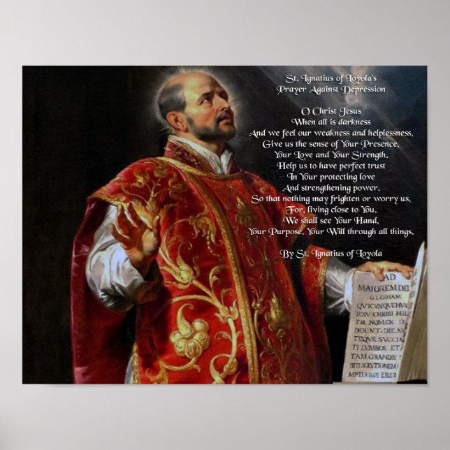 St Ignatius of Loyola's Prayer Against Depression Poster (Framsidan)