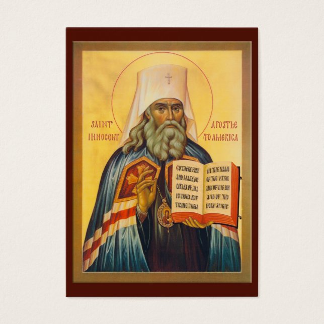St. Innocent's C.O.S. Prayer Card Visitkort (Framsidan)