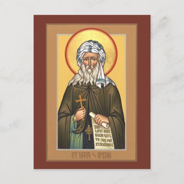 St Isaac det syriska Prayer Card Vykort (Framsida)