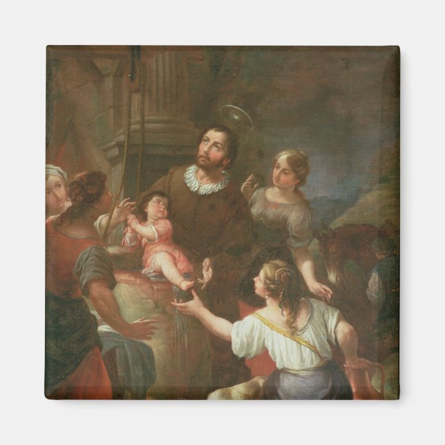 St. Isidore och Miracle vid brunnen Magnet (Framsidan)