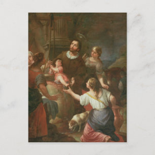 St. Isidore och mirakel på brunnen Vykort