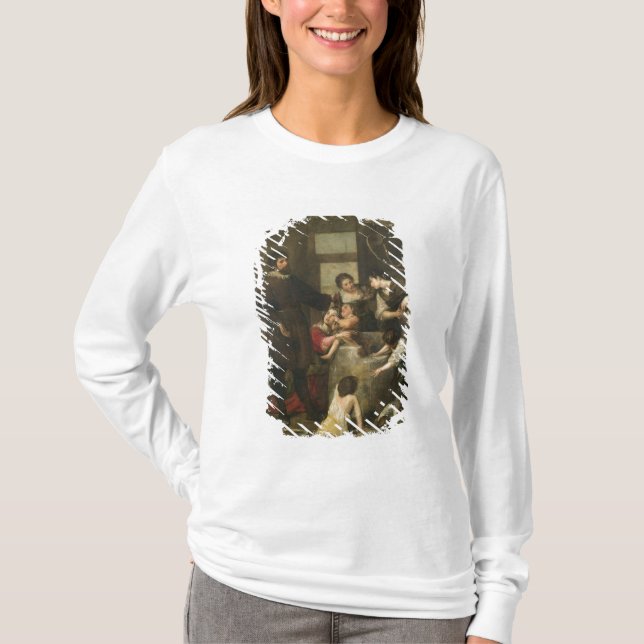 St. Isidore sparar ett barn som hade stupat i en Tee Shirt (Framsida)