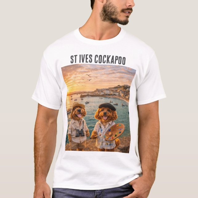 St Ives Cockapoo T Shirt Present (Framsida)
