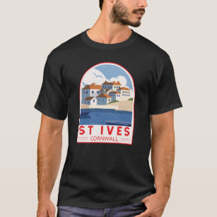 St Ives Cornwall England Retro Travel Art Vintage T Shirt