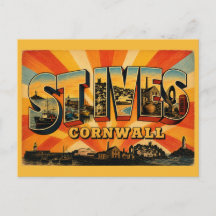 St Ives Cornwall Kustnära Konstnärstad Vintage Kon