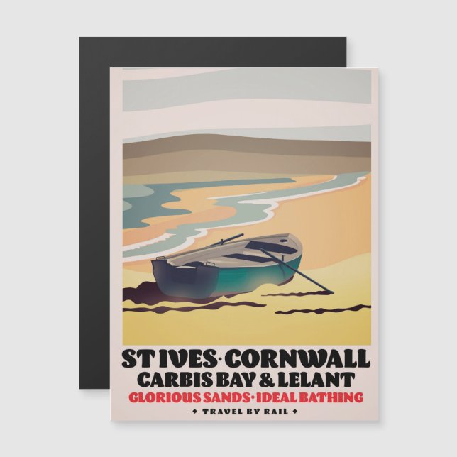 St Ives Cornwall Travel Poster (Fram/baksida)