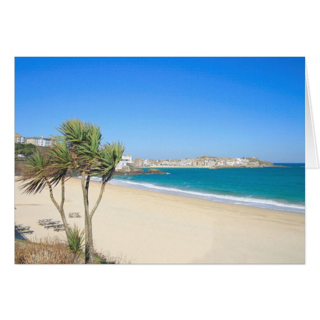 St.Ives i Cornwall Hälsningskort (Framsidan Horizontal)