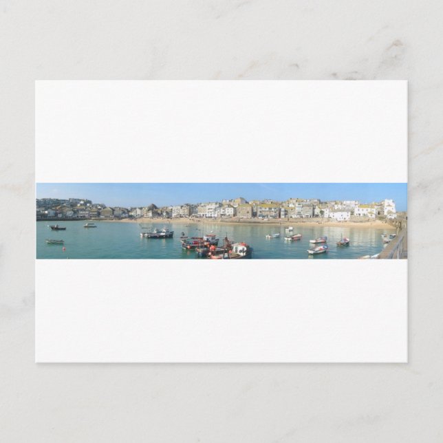 St Ives Panoramic Vykort (Framsida)