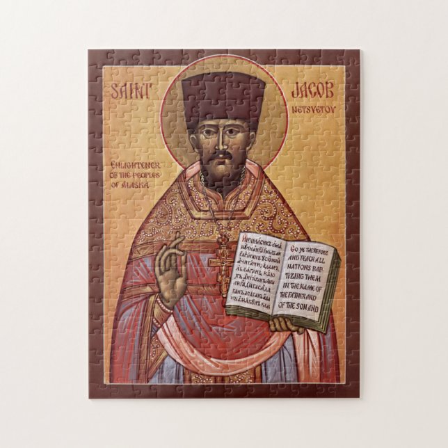 St. Jacob of Alaska Orthodox Christian Icon Pussel (Vertikal)
