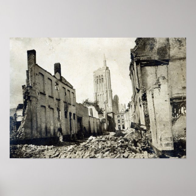St. Jacob's Church, Ypres, juni 1915 Poster (Framsidan)