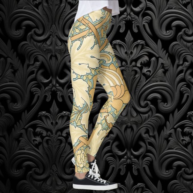St. James av William Morris, Akantusblad Leggings (St. James by William Morris, Textile Pattern Leggings)