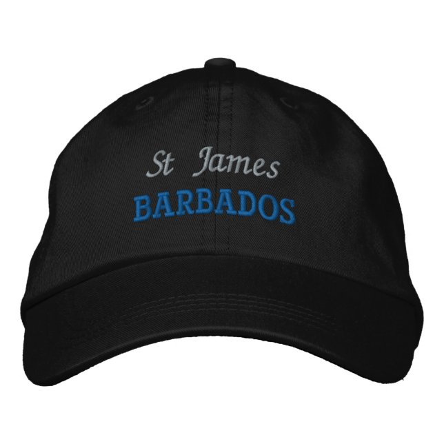 St James, Barbados Embroiderade Baseball Cap Broderad Keps (Framsida)