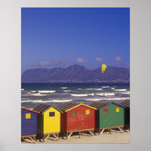 St. James Bay Bathing Boxes, nära Capetown, 2 Poster (Framsidan)