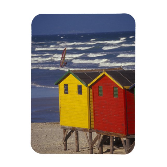 St. James Bay Bathing Boxes, nära Capetown, 3 Magnet (Vertikal)