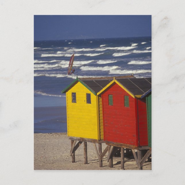 St. James Bay Bathing Boxes, nära Capetown, 3 Vykort (Framsida)