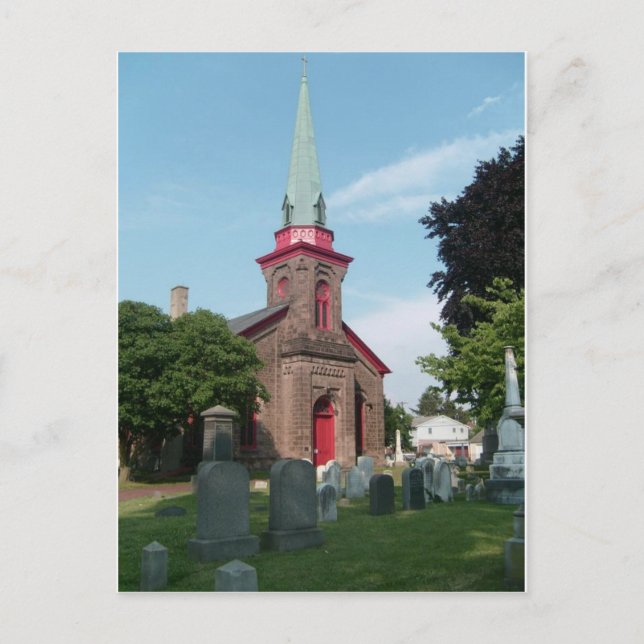 St. James Episcopal Church och Cemetery Postcard Vykort (Framsida)