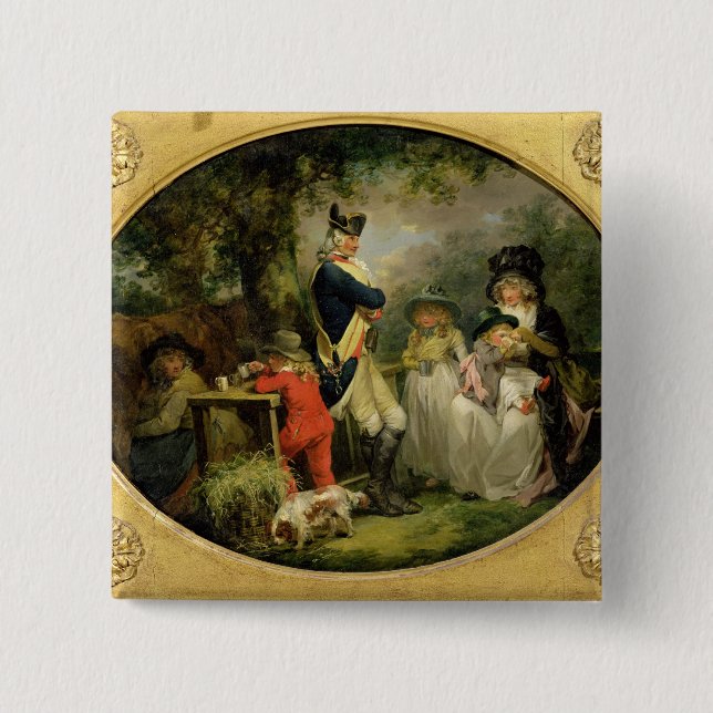 St James parkerar (olja på kanfas) Knapp (Framsida)