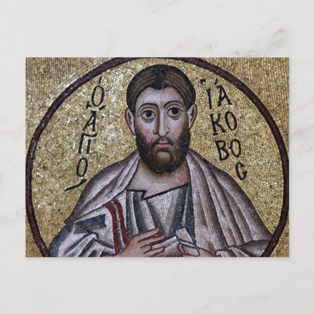 St. James the Just Byzantine Mosaic Icon Vykort (Framsida)