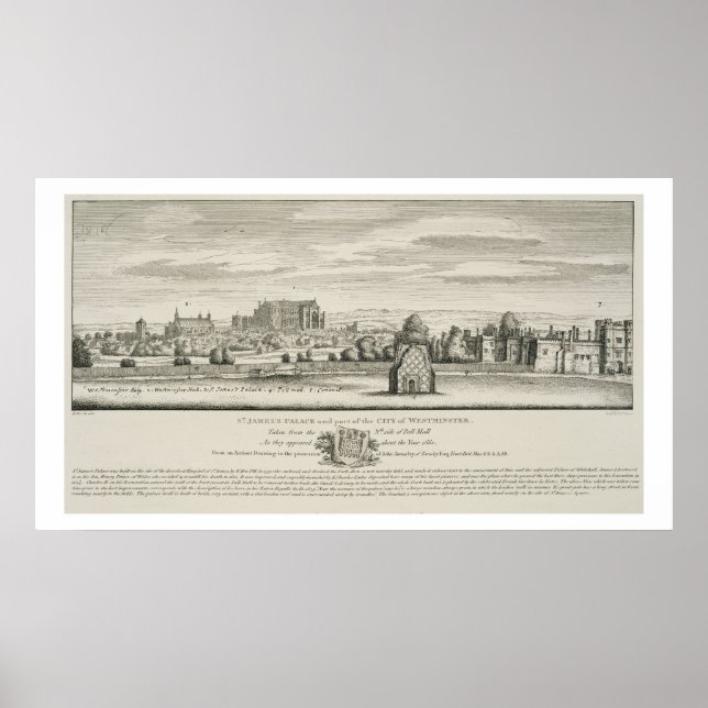 St. James's Palace och en del av staden Westmin Poster (Framsidan)
