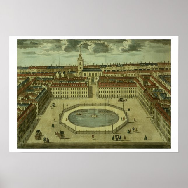 St. James's Square, for 'Stow's Survey of London', Poster (Framsidan)