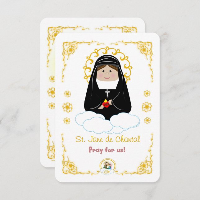 St. Jane de Chantal Heliga Card Inbjudningar (Fram/baksida)