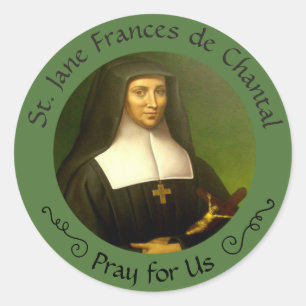 St. Jane Frances de Chantal Festa Aug. 12 Runt Klistermärke